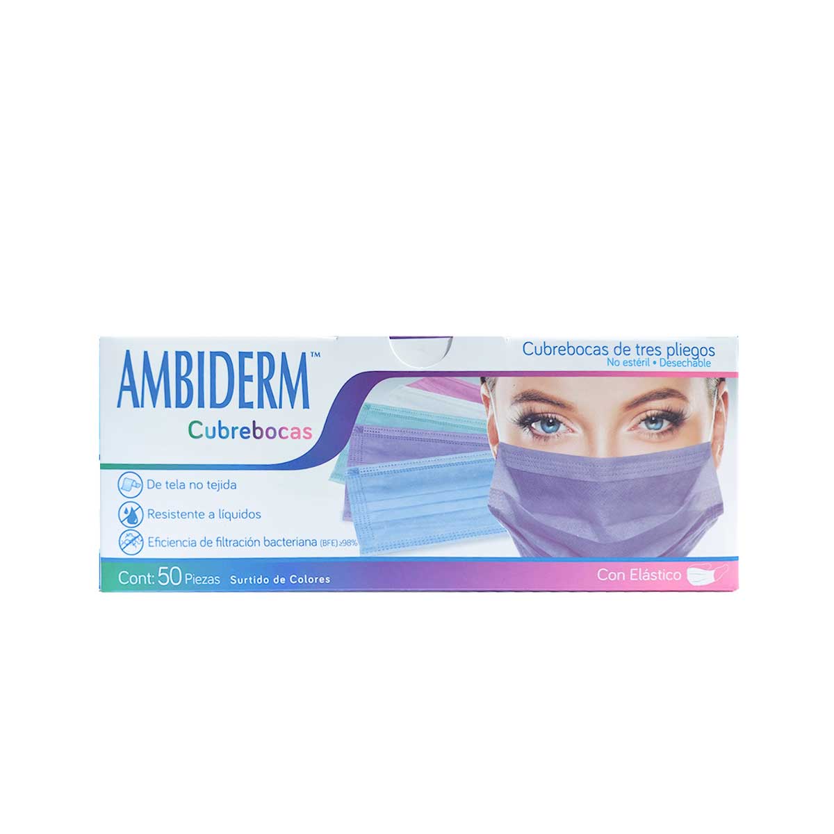 Ambiderm® Cubrebocas Adulto Plisado - Karlan ¡Marca la Limpieza!