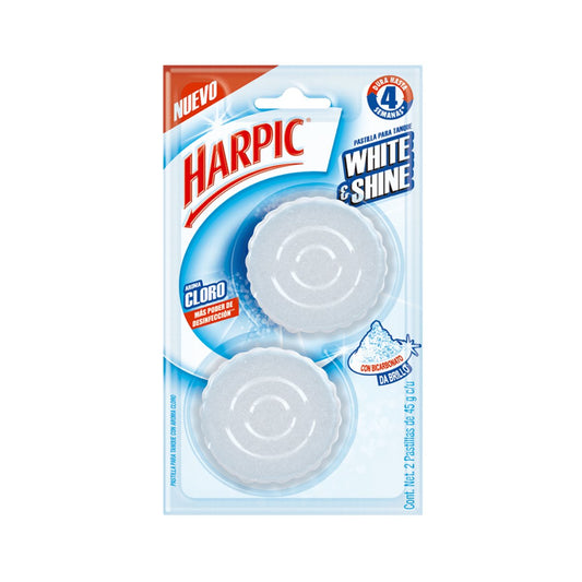 Harpic® White & Shine Pastilla Para Tanque con Aroma a Cloro - Karlan ¡Marca la Limpieza!RB-3037541