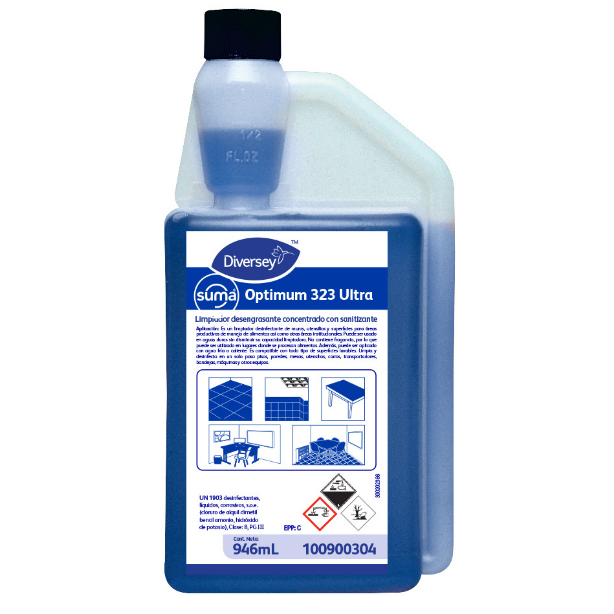 Suma Optimum 323 Ultra Limpiador y Desengrasante Profesional 2x946ml