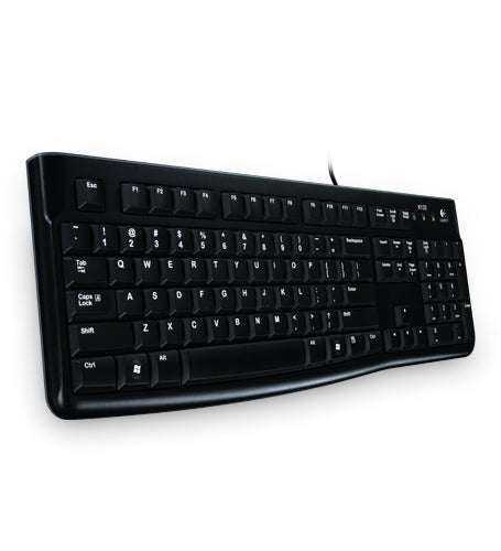 Teclado Logitech K120 cableado USB negro antiderrames
