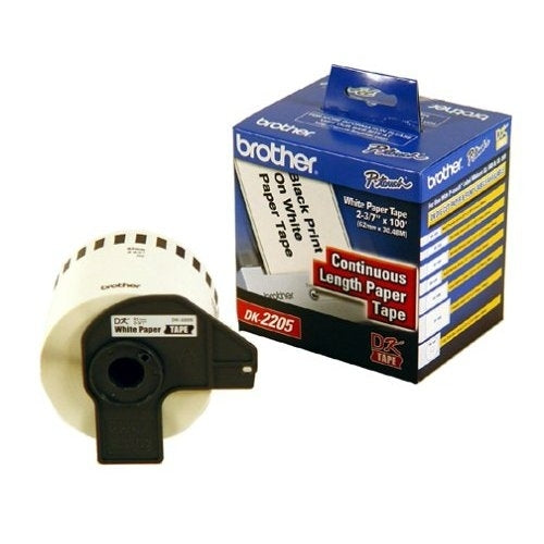 Cinta Brother DK2205 papel continuo blanco/negro 62mm