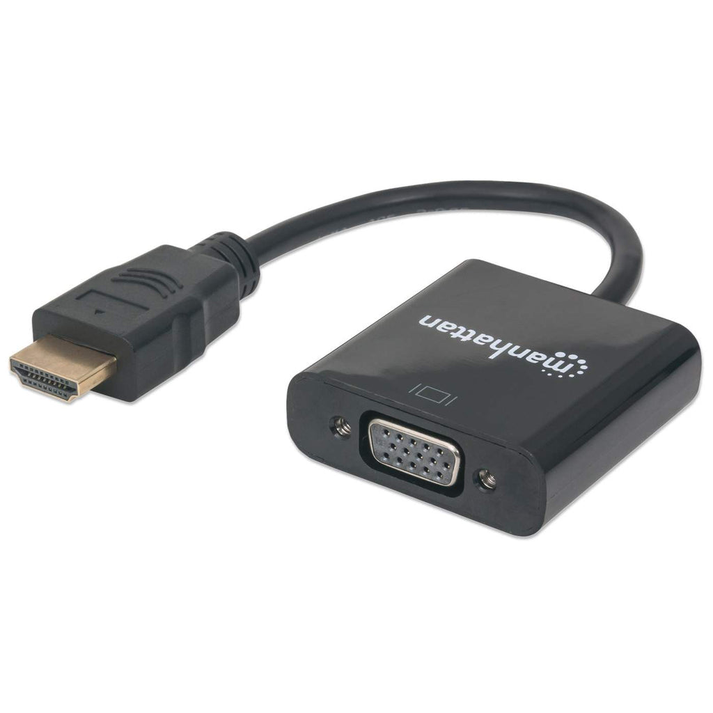 Convertidor Man HDMI a VGA negro bolsa HDMI macho VGA hembra