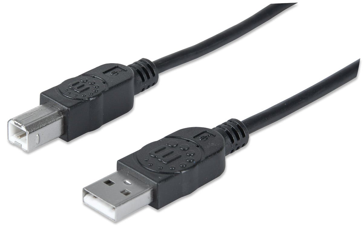 Cable MAN USB V2.0 A-B 3.0m negro