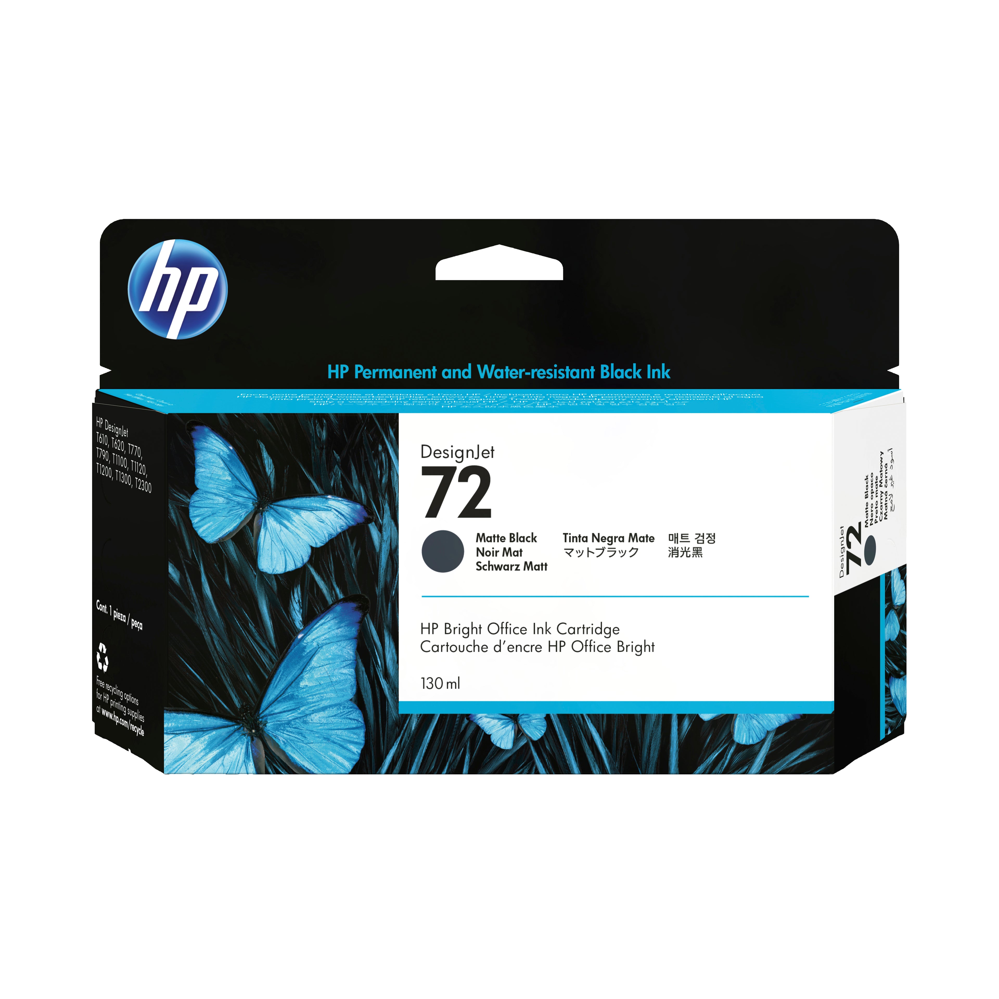 Tinta HP C9403A 72 negra mate 130 ml