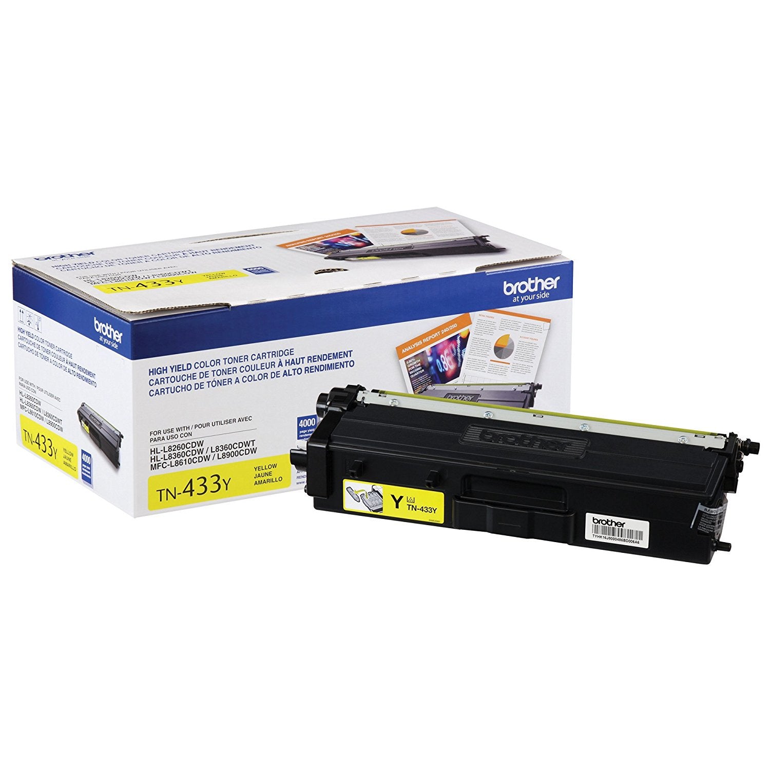 Toner Brother TN433Y amarillo 4000 pgs p/MFCL8900CDW