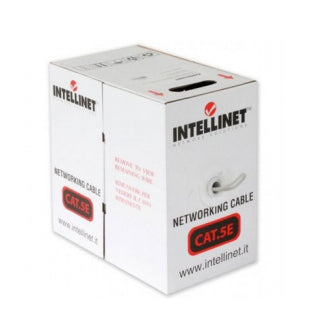 Bobina Int CAT 5E CCA UTP 305M multifilar gris cobre con aluminio.
