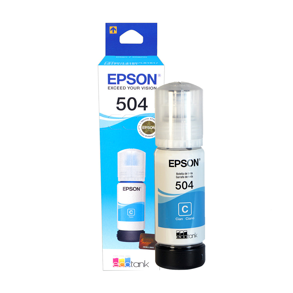 Tinta EPSON T504220 bote cyan P L415 L4160 L6161 L6171 L6191 70ml