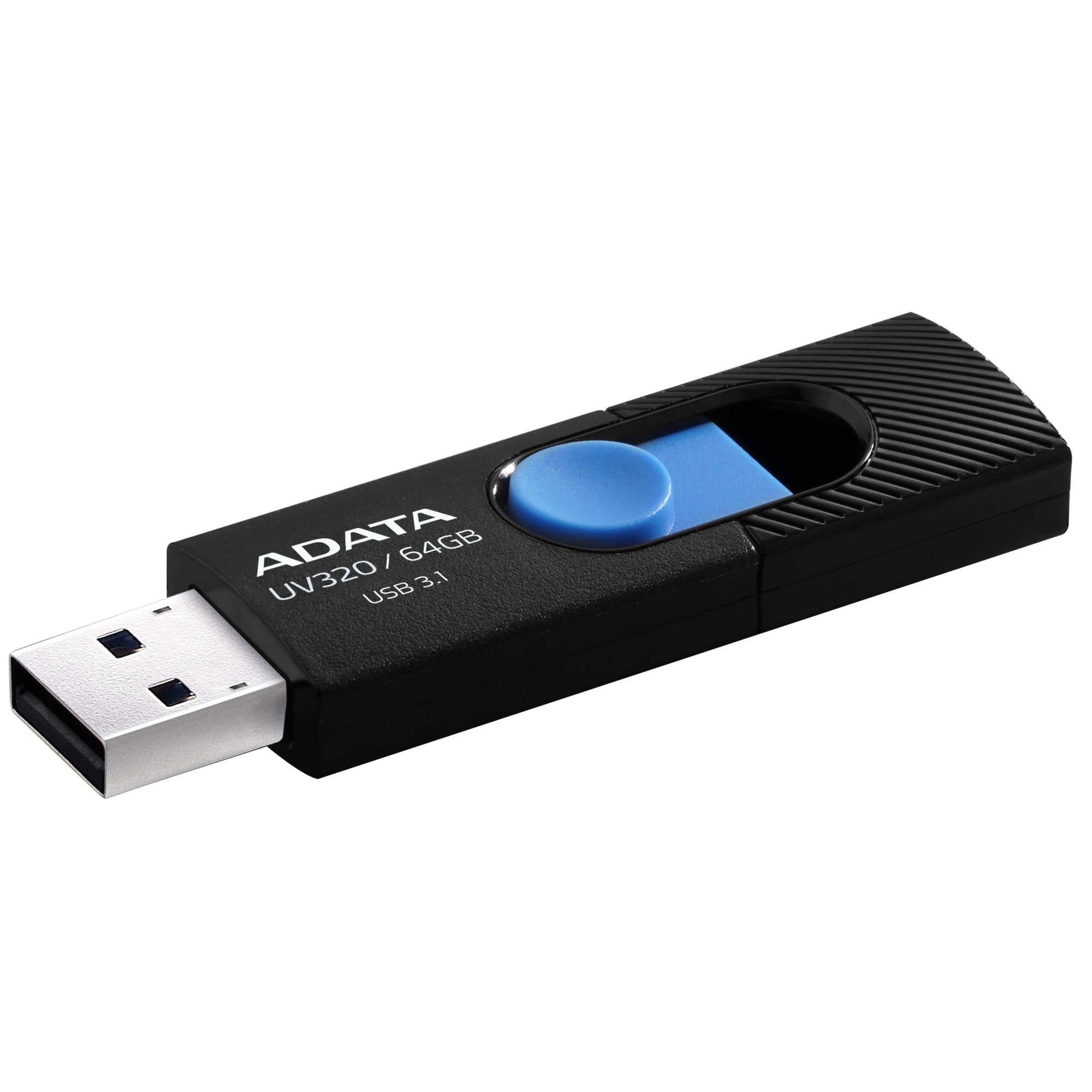 Memoria USB ADATA AUV320-64G-RBKBL 64GB negro con azul USB 3.2