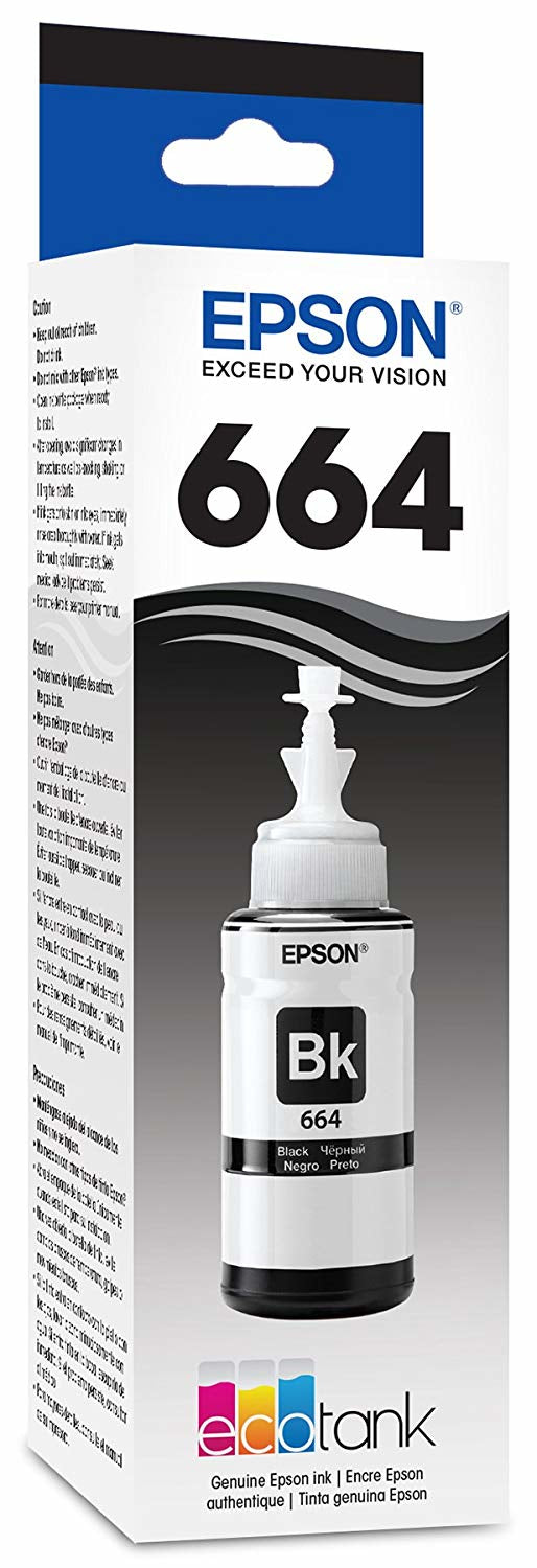 Tinta EPSON T664120 bote negro para L1455/L495/L1300/L220/L375/L575/L455/L655/L656