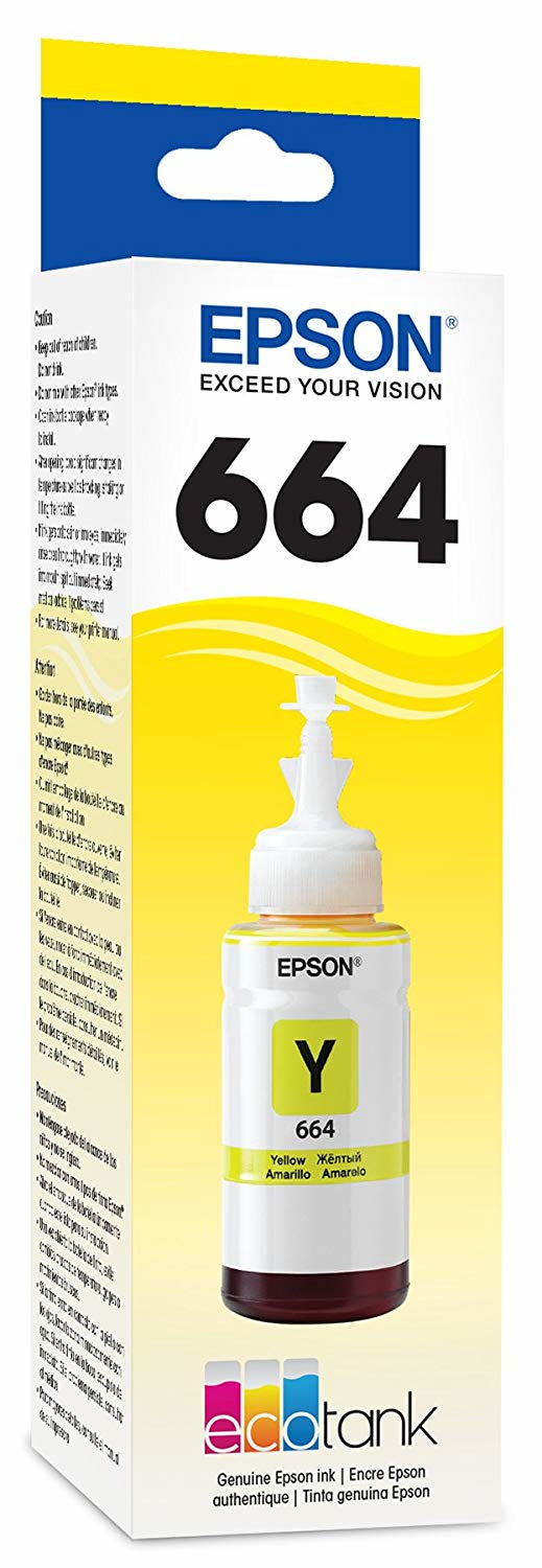 Tinta EPSON T664420 bote amarillo P P L1455/L495/L1300/L220/L375/L575/L455/L655/L656