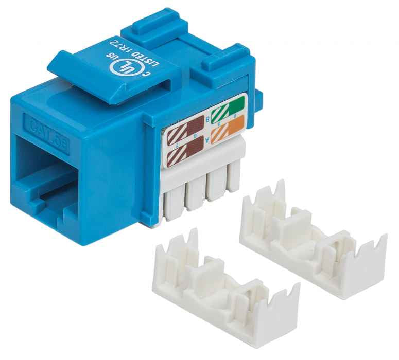 Jack INT Cat 5e de impacto (Keystone) color azul