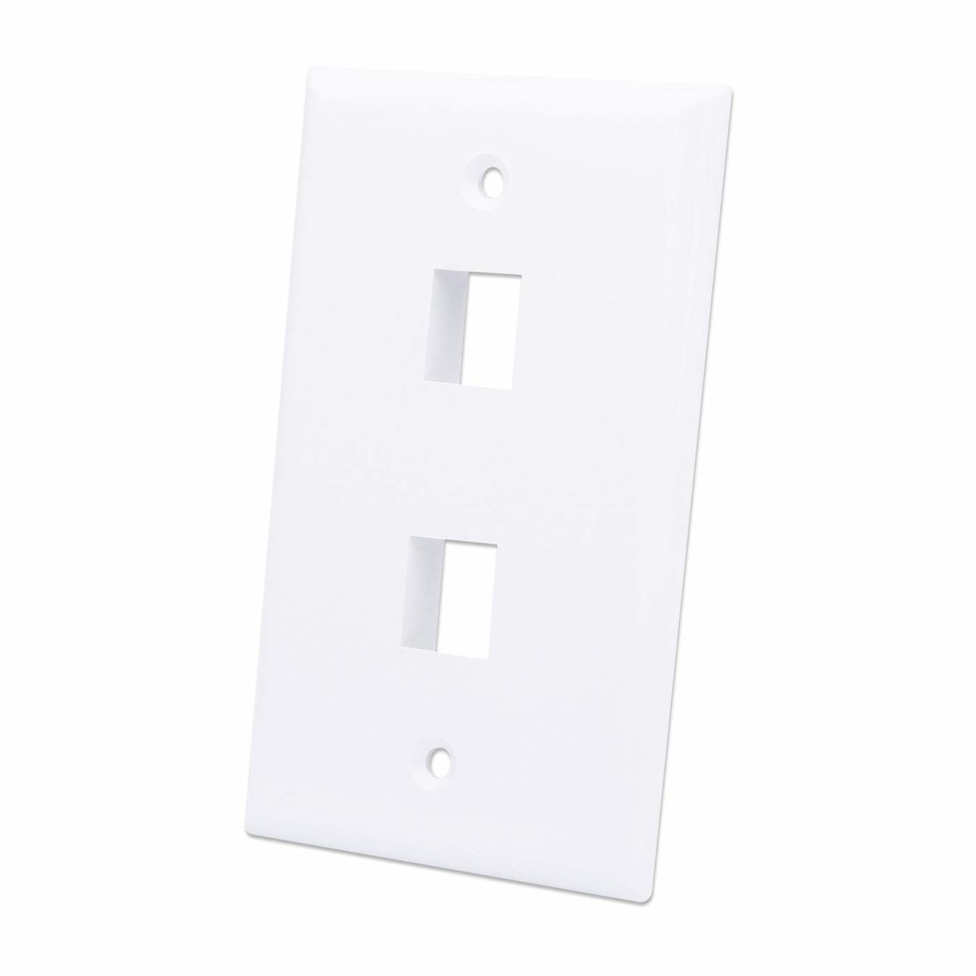 Tapa Int (Faceplate) 2 perforaciones color blanco