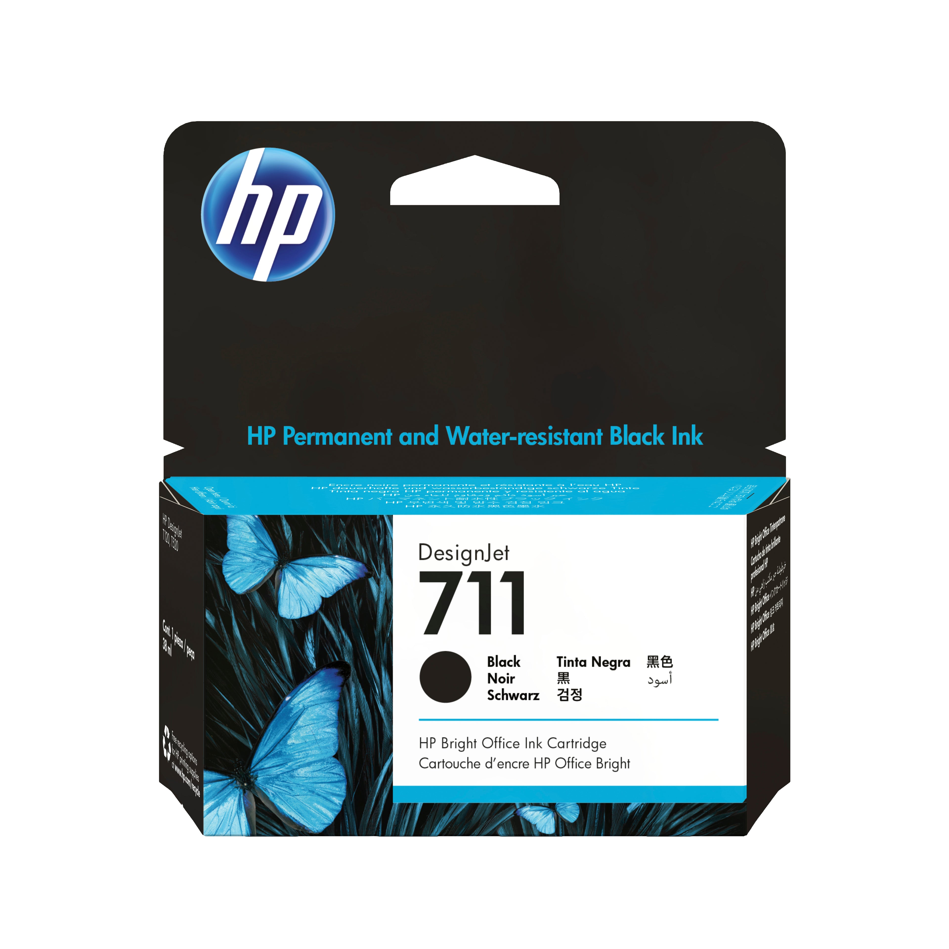 Tinta HP CZ129A 711 negra