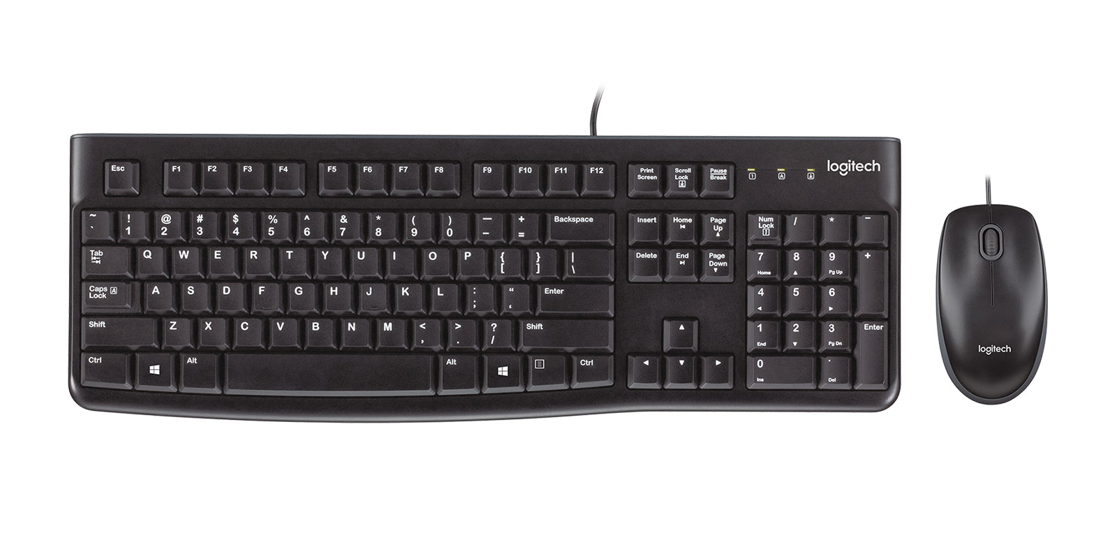 Kit Logitech teclado/mouse MK120 cableado USB