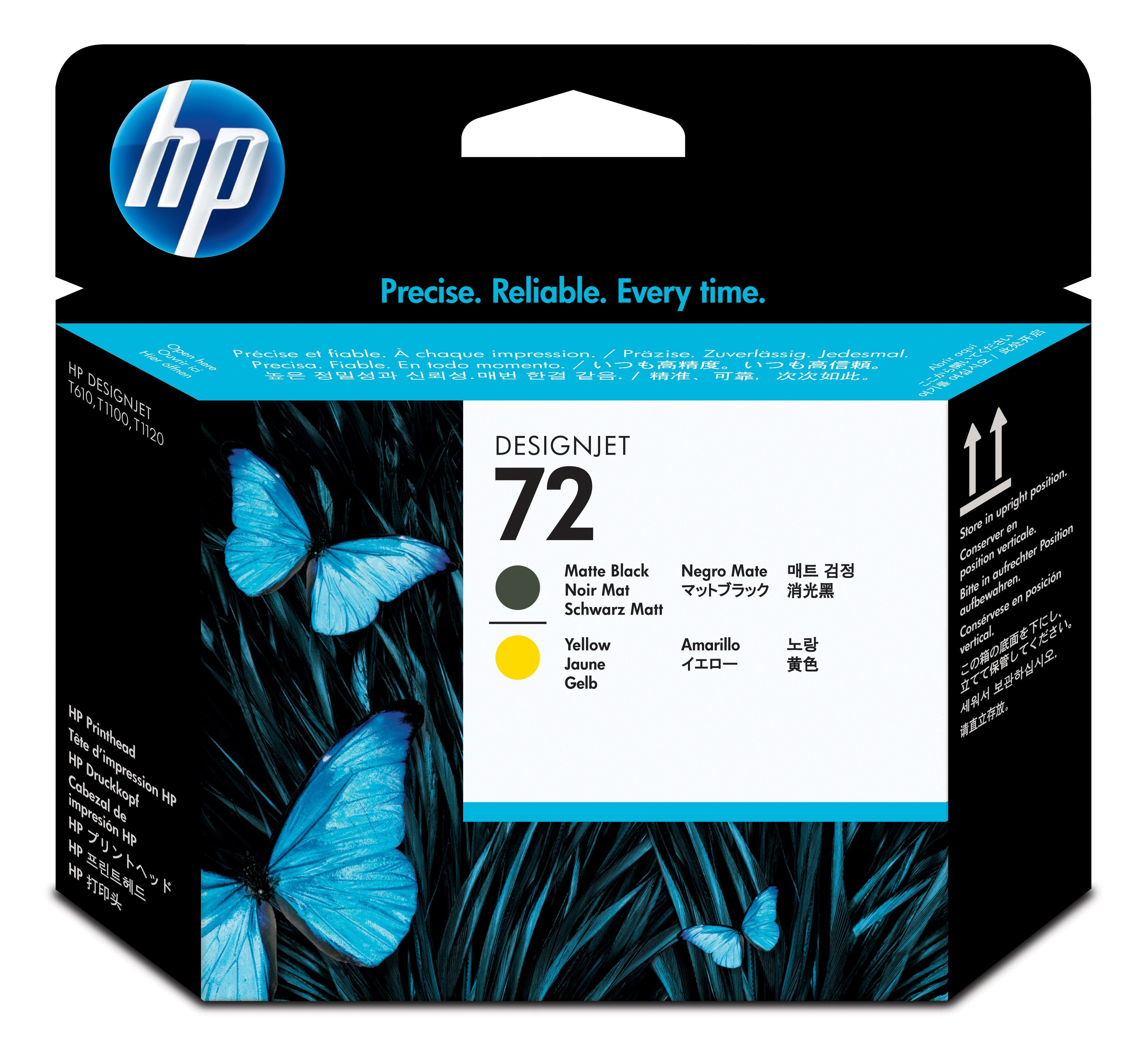 Cabezal HP C9384A 72 negro matte-amarillo para DesignJet T610/T1100