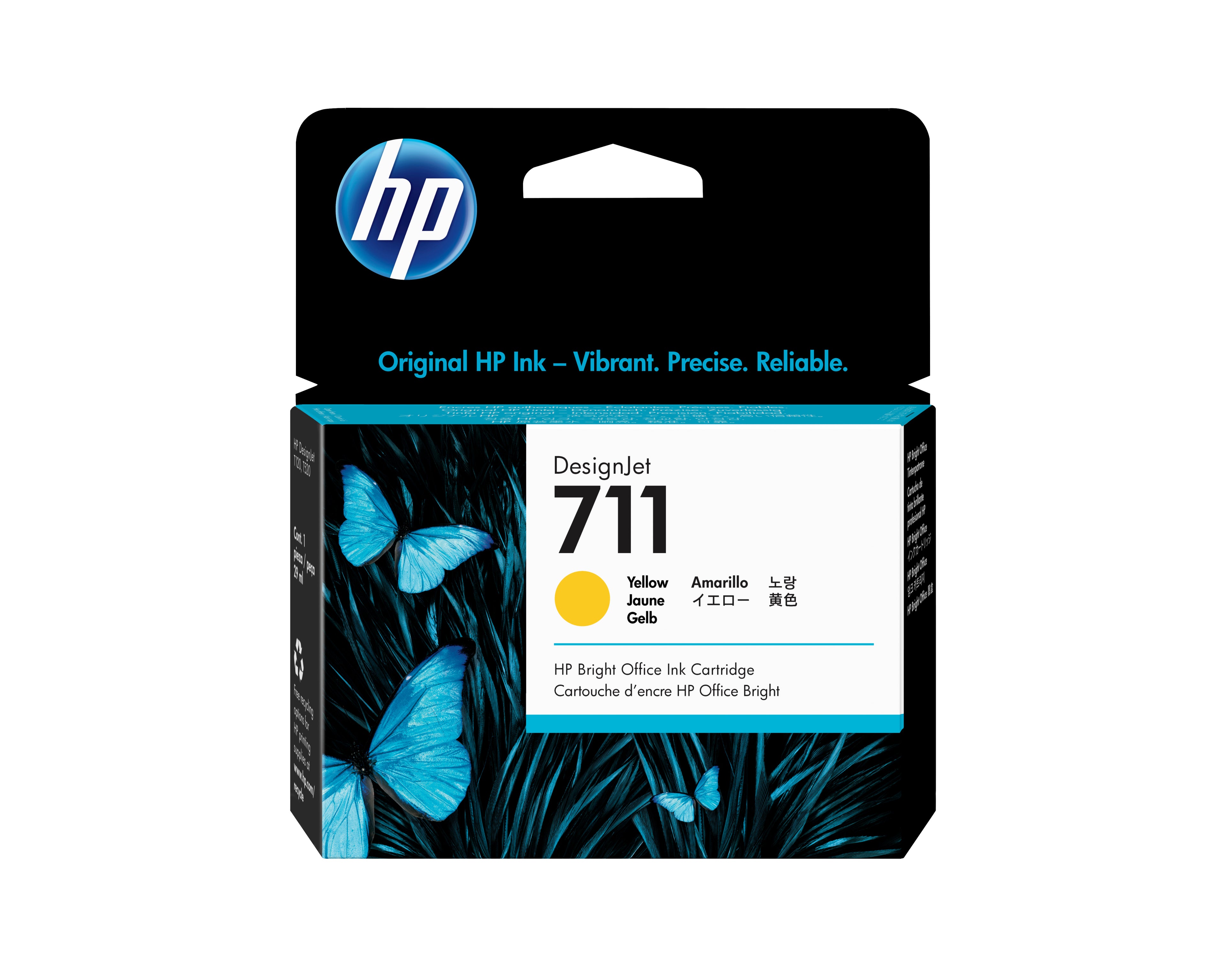 Tinta HP CZ132A 711 amarillo