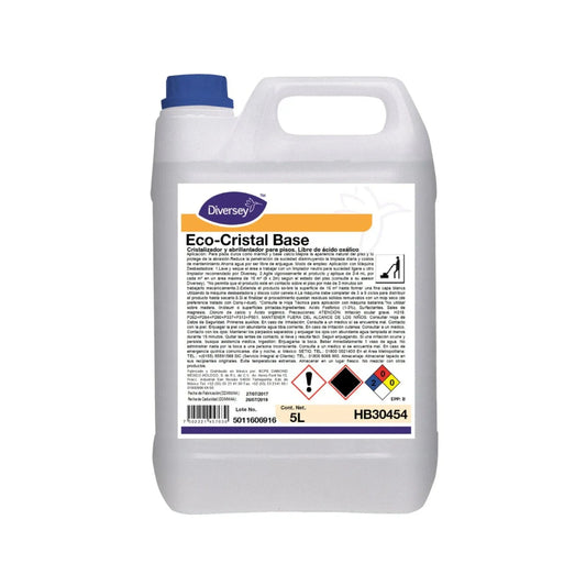 Envase del cristalizador para pisos de mármol Eco-Cristal Base de Diversey, presentación 2x5kg.