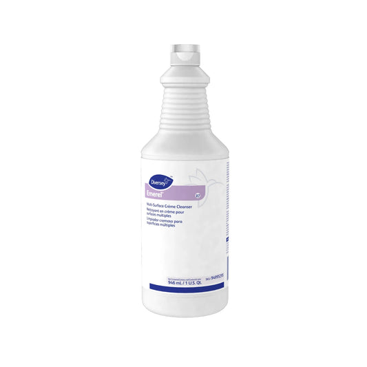Botella de 946ml de la crema limpiadora y pulidora desincrustante Emerel de Diversey.