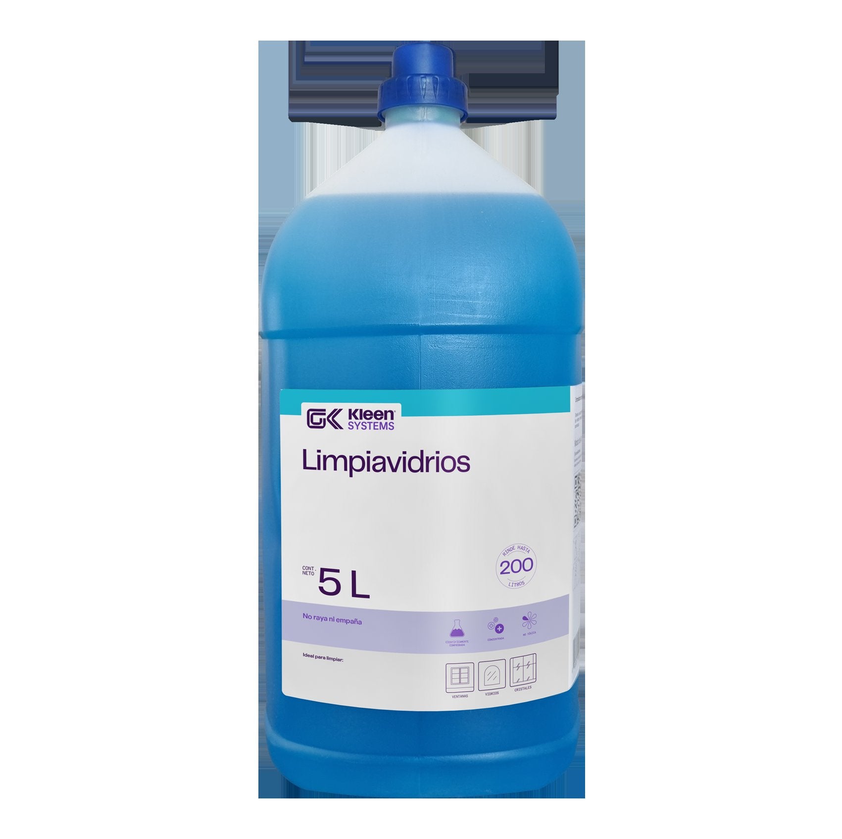 Limpiador Concentrado para Vidrios y Cristales Gel Kleen 5 L