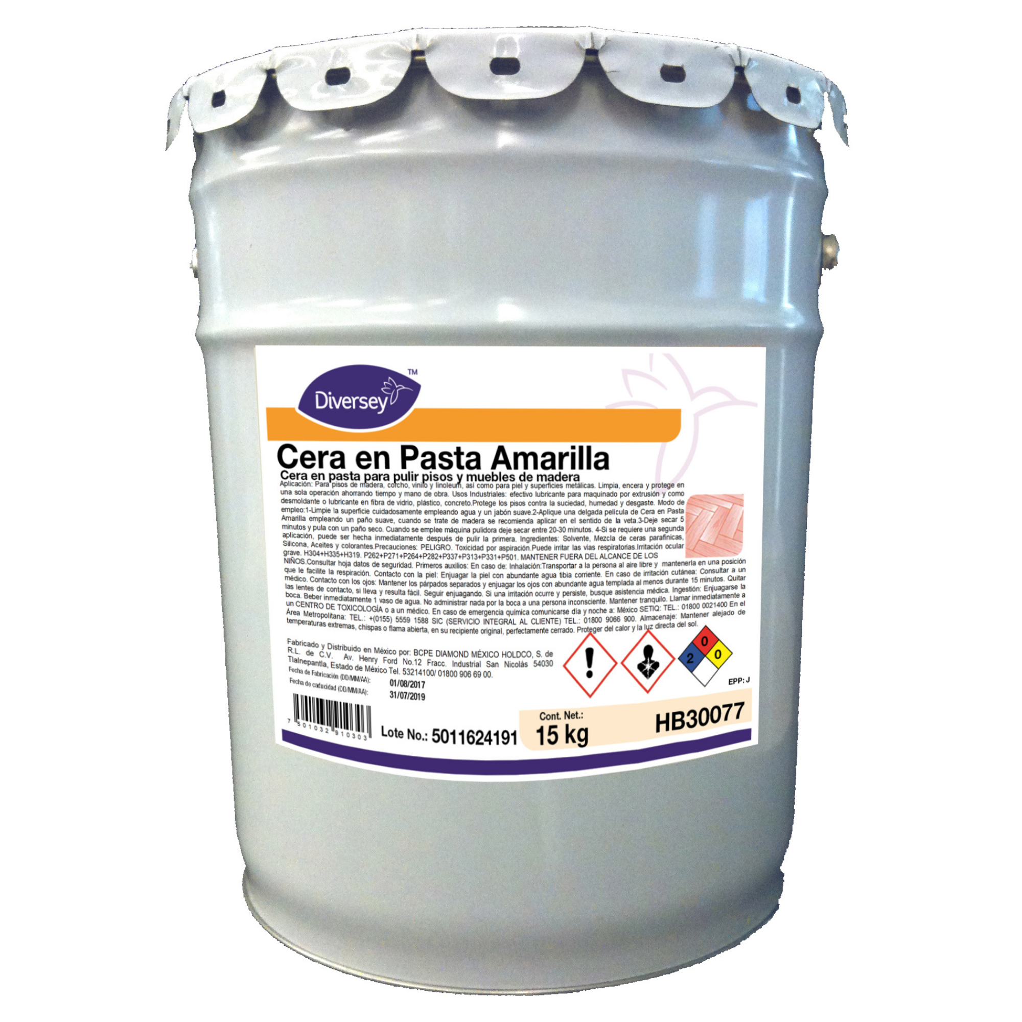 Cera Pasta Amarilla Profesional Diversey HB30077 - 15kg