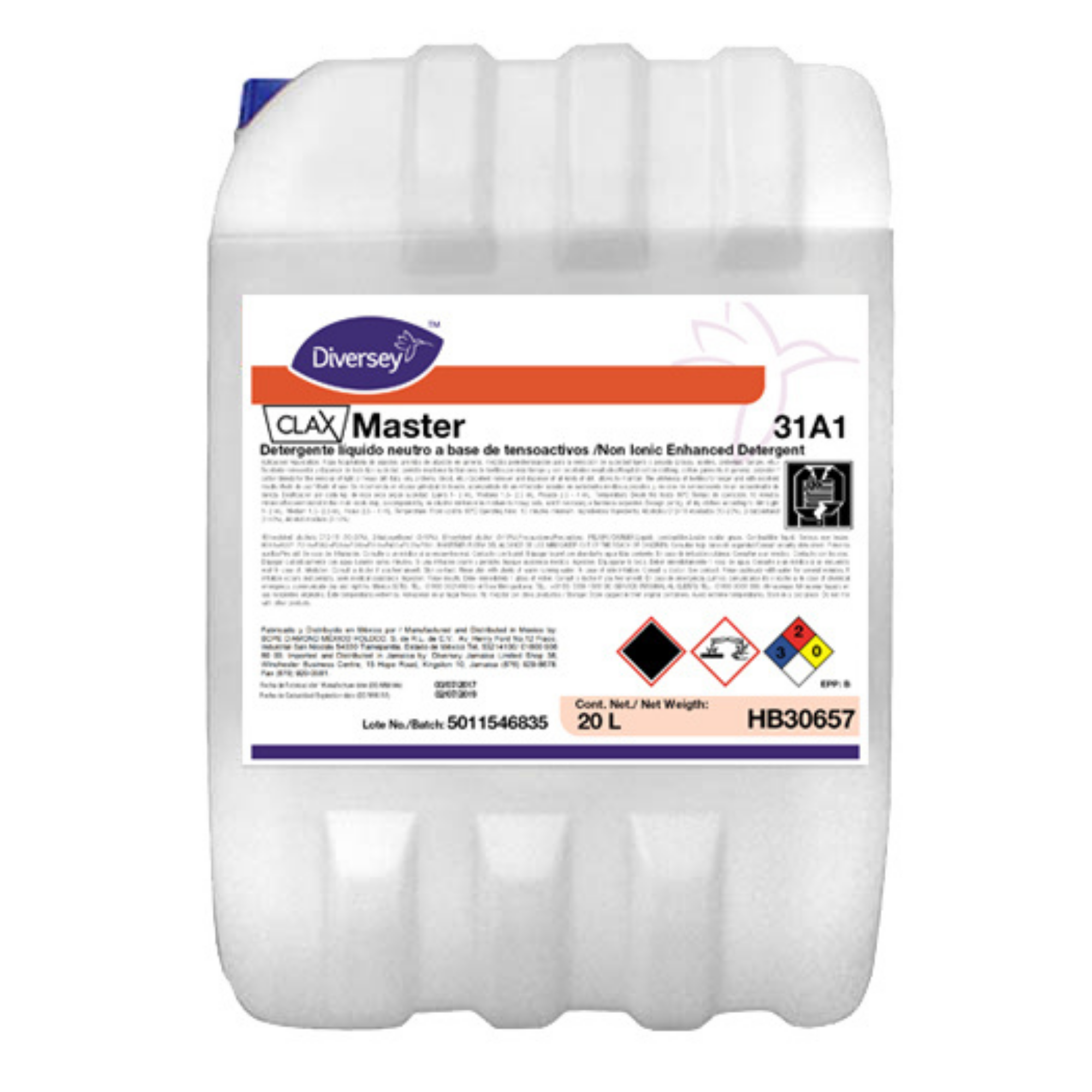 Clax Master 31A1 Detergente Profesional para Lavandería Industrial 20L
