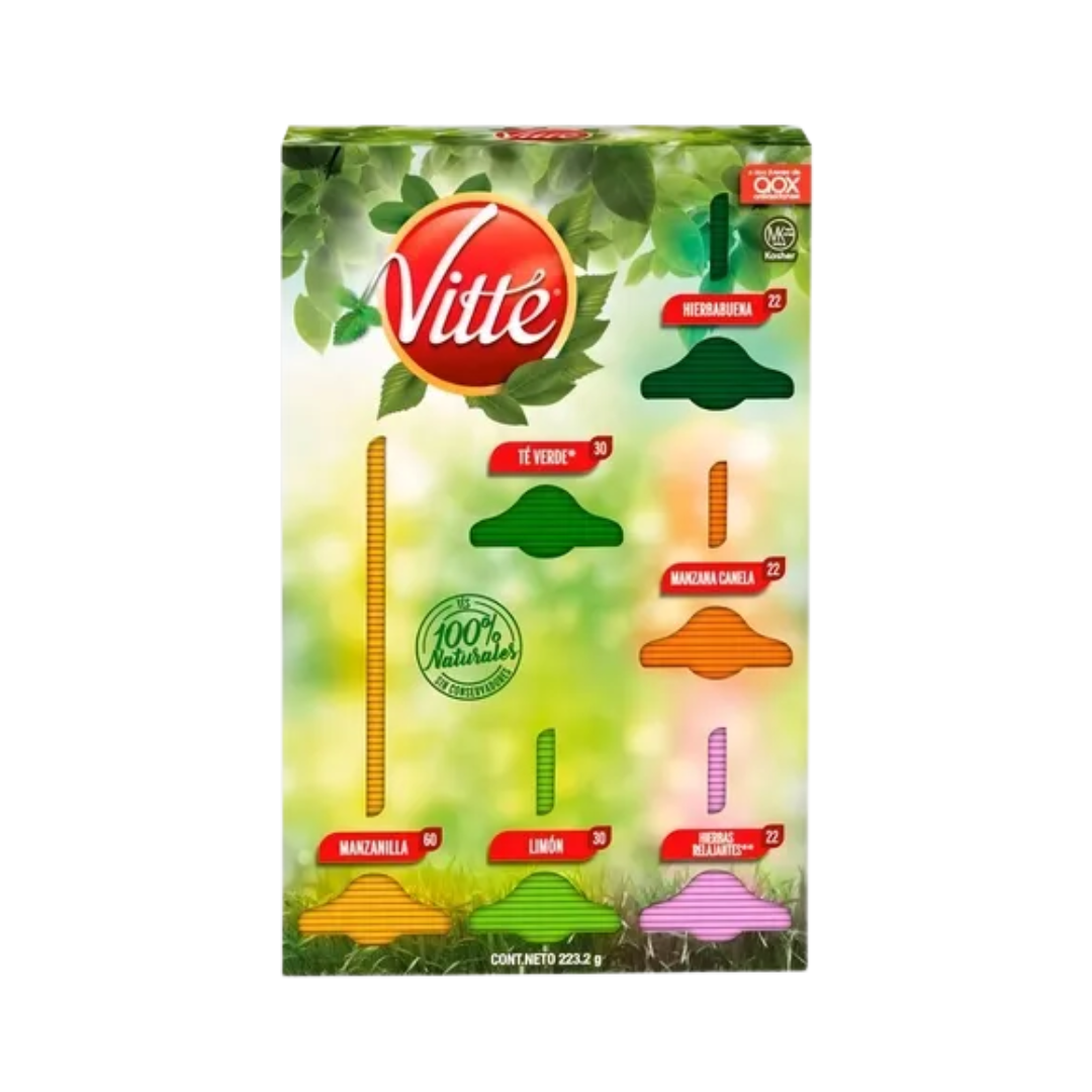 Té Vitte Surtido 186 sobres | 6 sabores naturales