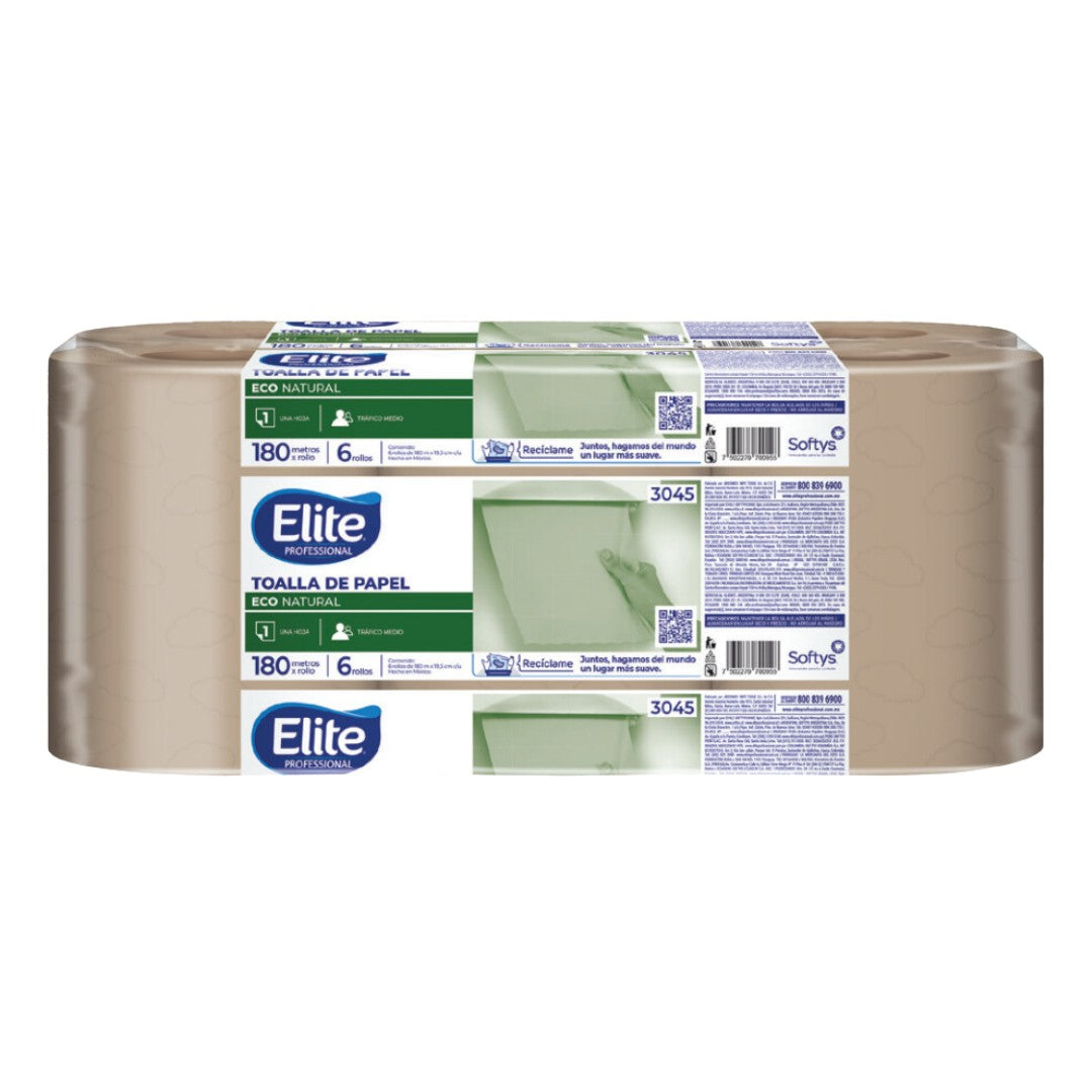Elite® Toalla en Rollo ECO NATURAL 180m (3045) – Karlan Mexico