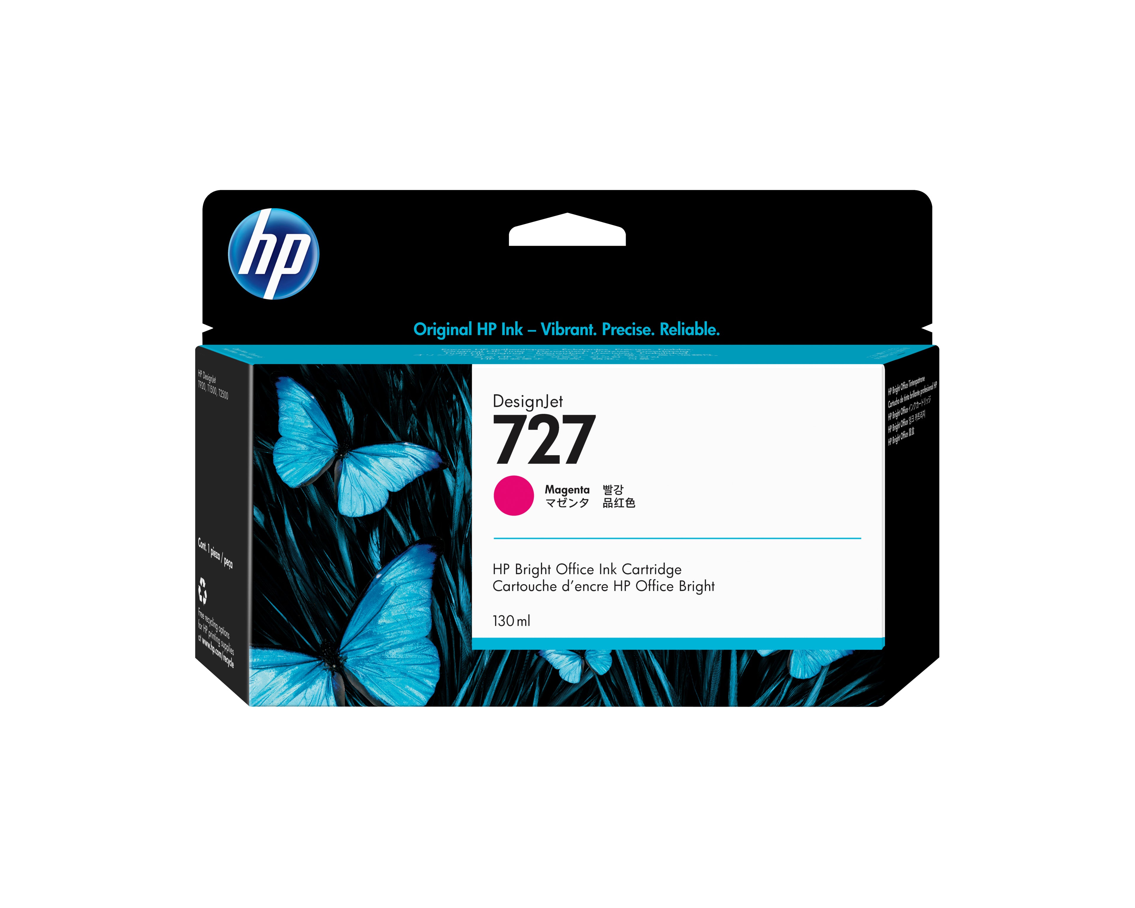 Tinta HP B3P20A 727 magenta 130ml para impresora DesignJet T920