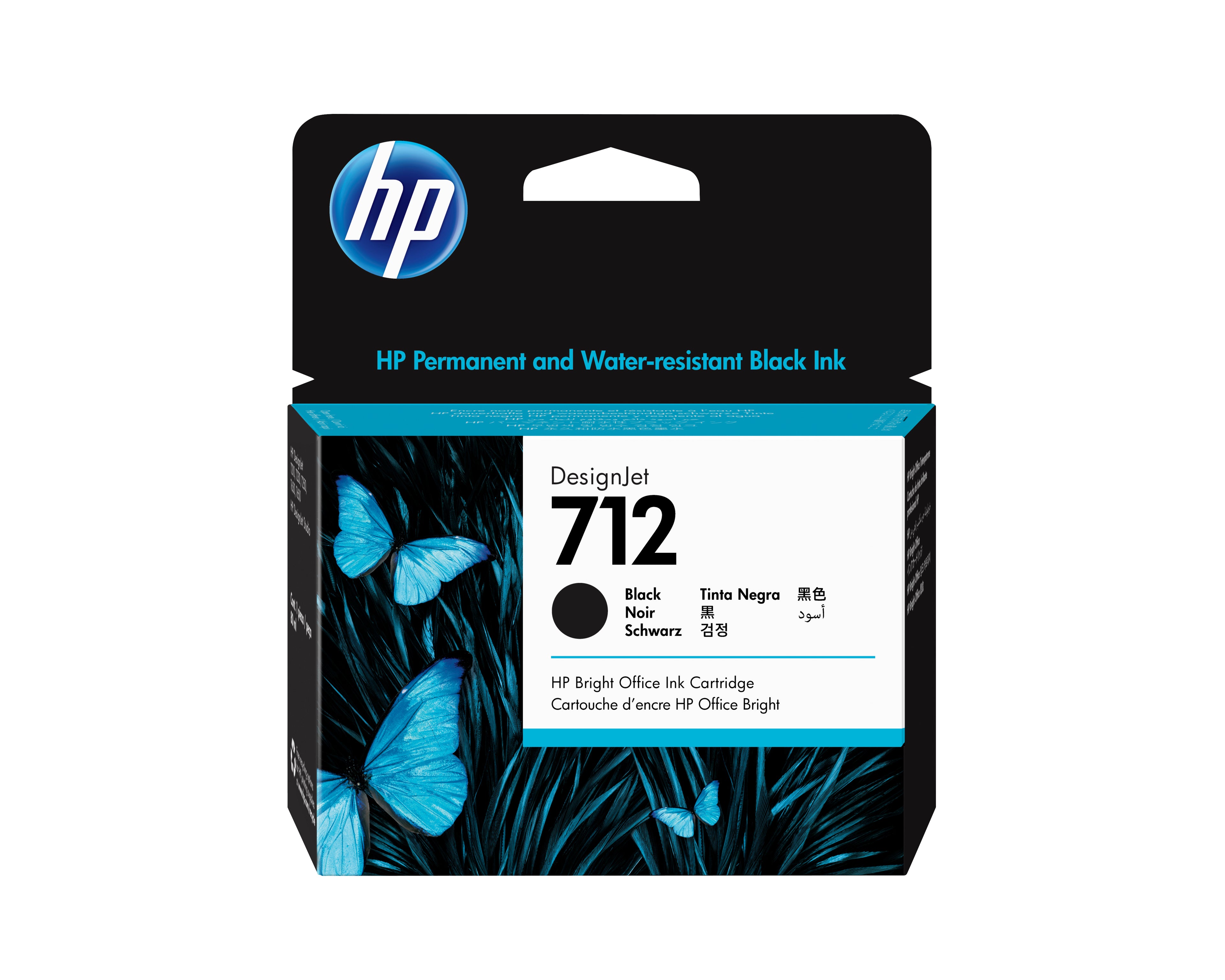 Cartucho de tinta HP DesignJet 712 de 80 ml, negro (3ED71A)