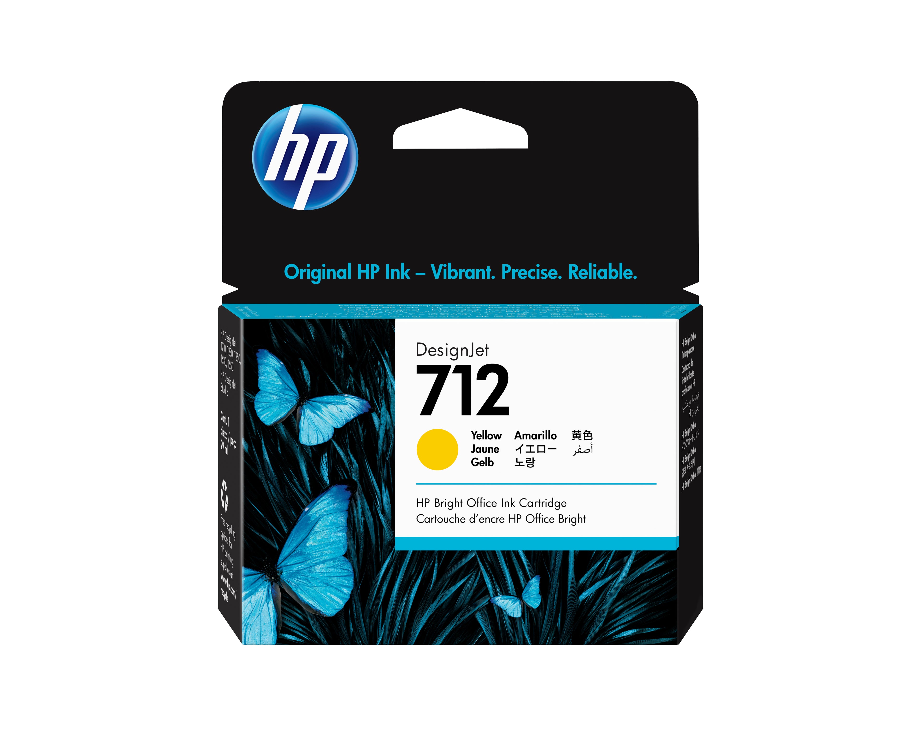 Cartucho de tinta HP DesignJet 712 de 29 ml, amarillo (3ED69A)