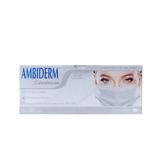 Ambiderm® Cubrebocas Adulto Plisado - Karlan ¡Marca la Limpieza!