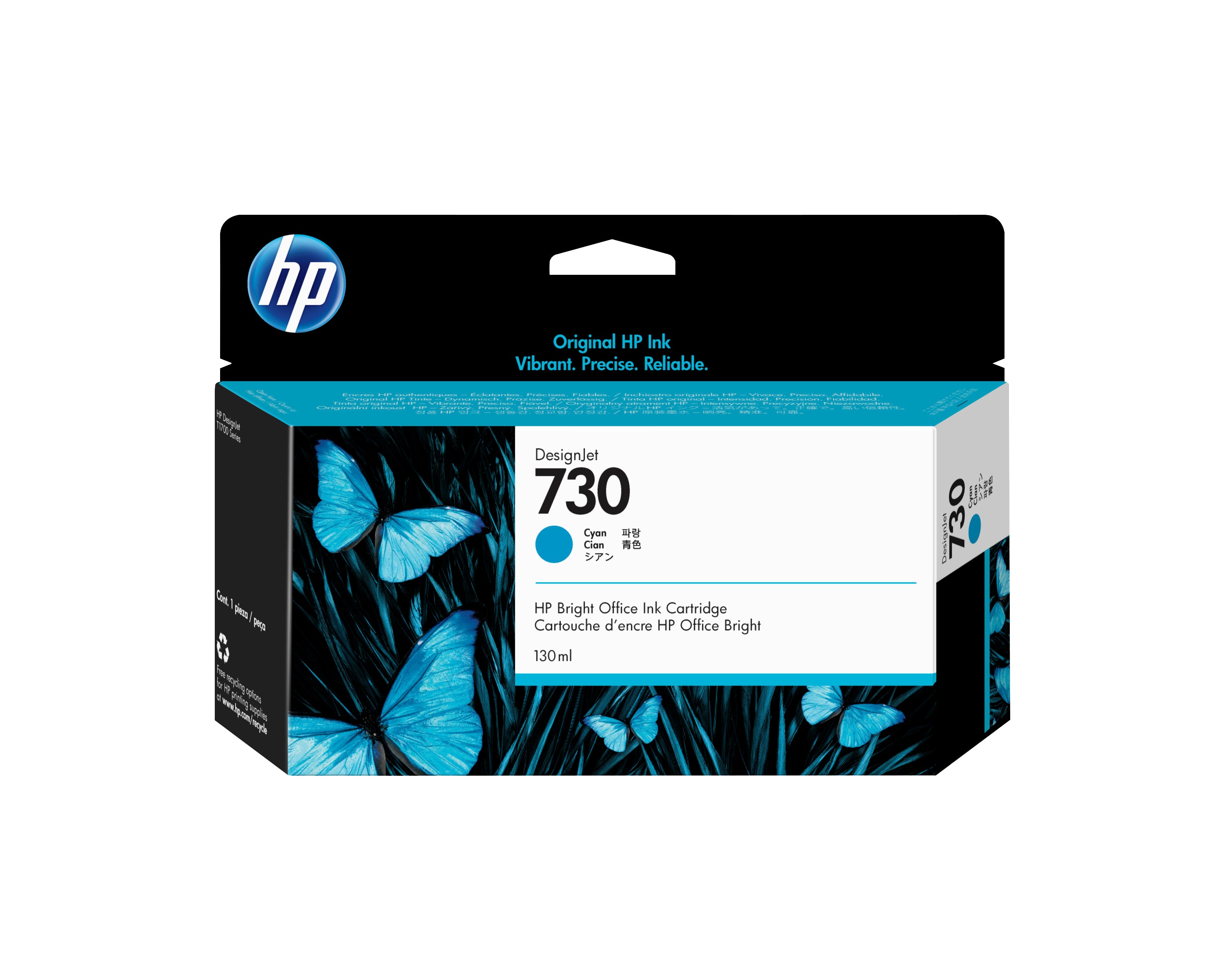 Tinta HP P2V62A Cyan 730-130mil P/PT1700