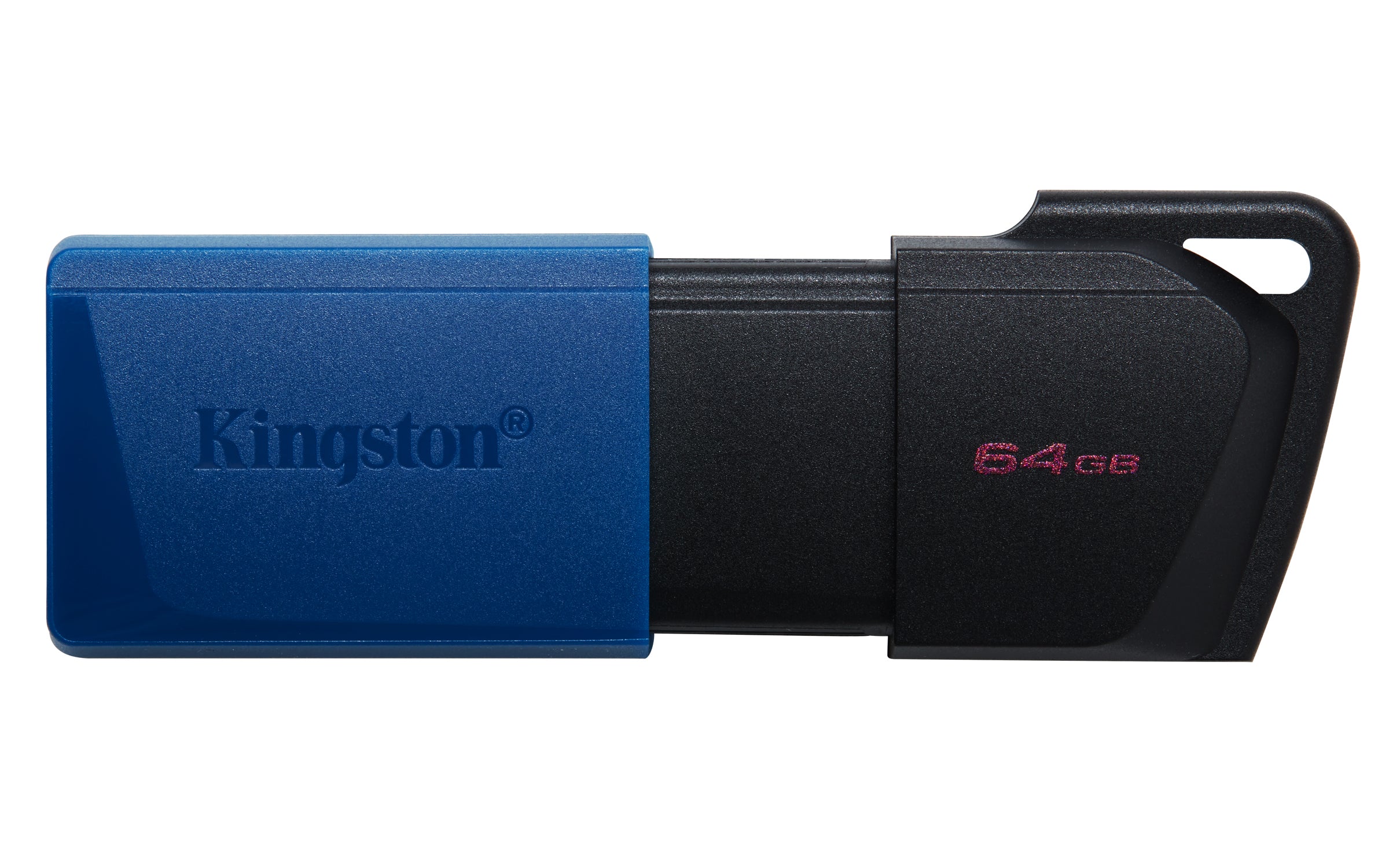 Memoria Flash USB Kingston DataTraveler Exodia M 64GB Gen 1 3.2 Gen 1 c/tapa móvil negro + azul