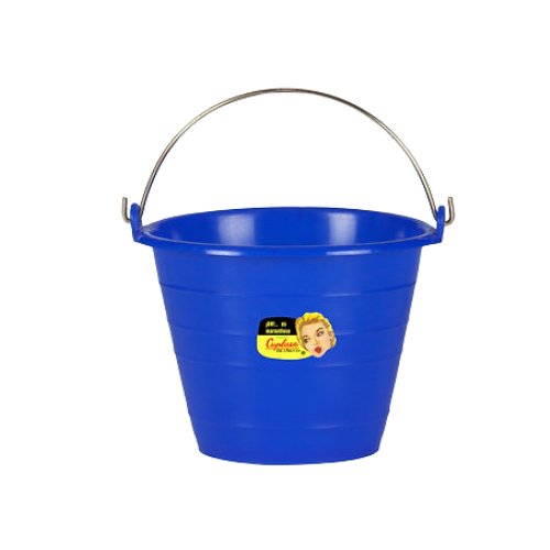 Cubeta de plástico roja Cuplasa Cubeta 4 de 1 litro con asa metálica