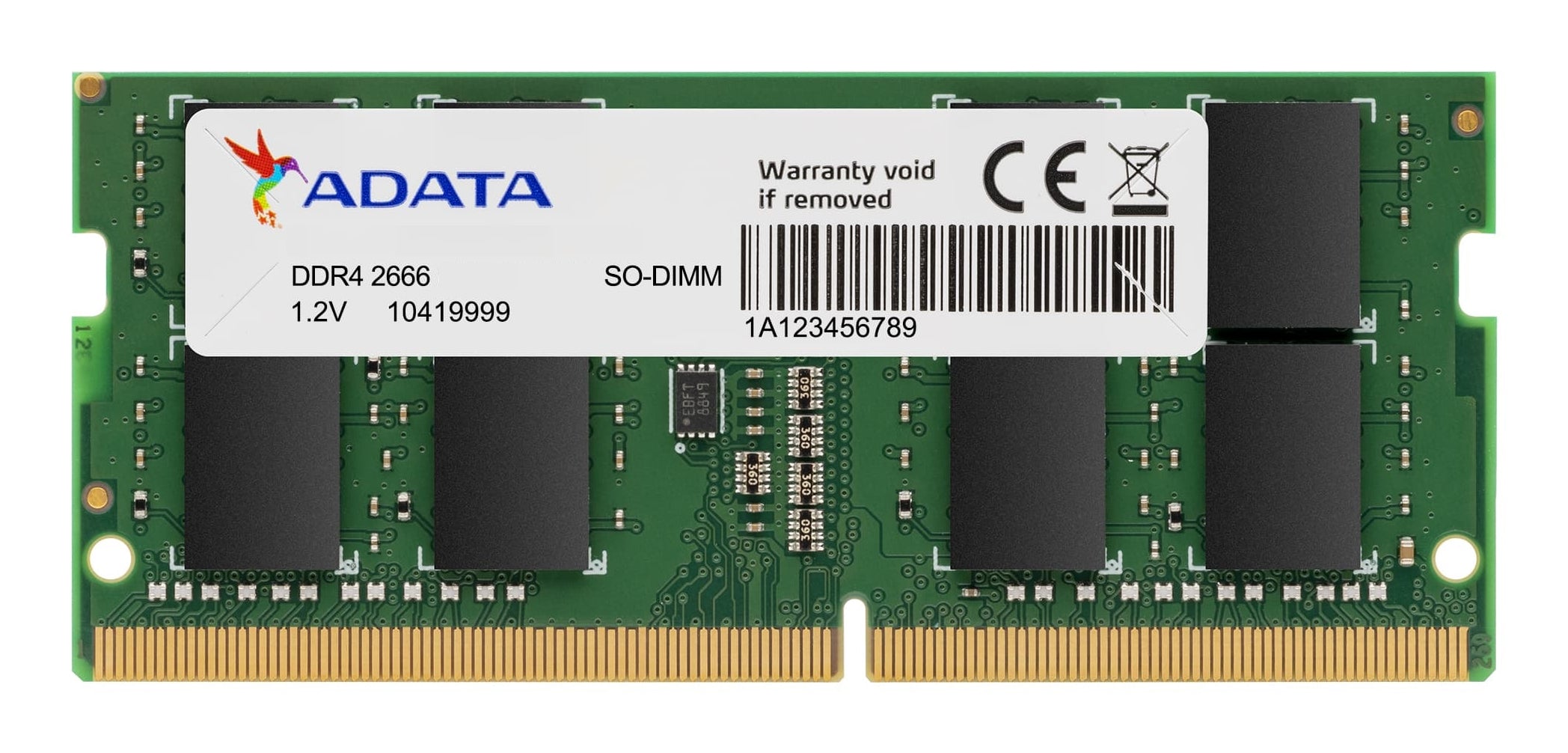 Memoria RAM ADATA DDR4 SODIMM 16GB 2666MHz CL19 AD4S266616G19-SGN
