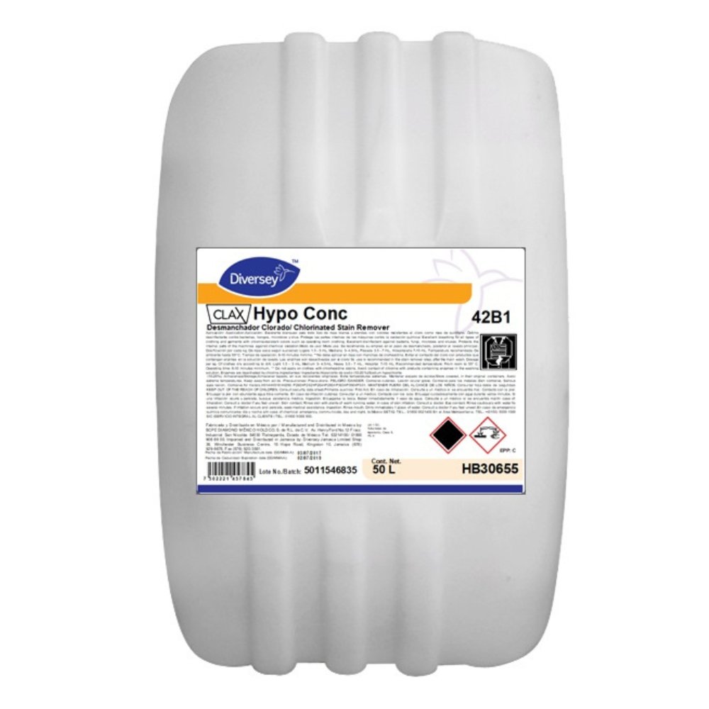 Diversey® Cuidado de Prendas Clax Hypo Conc. 42B1 (HB30709 - HB30655 - HB30656 ) - Karlan ¡Marca la Limpieza!HB30709