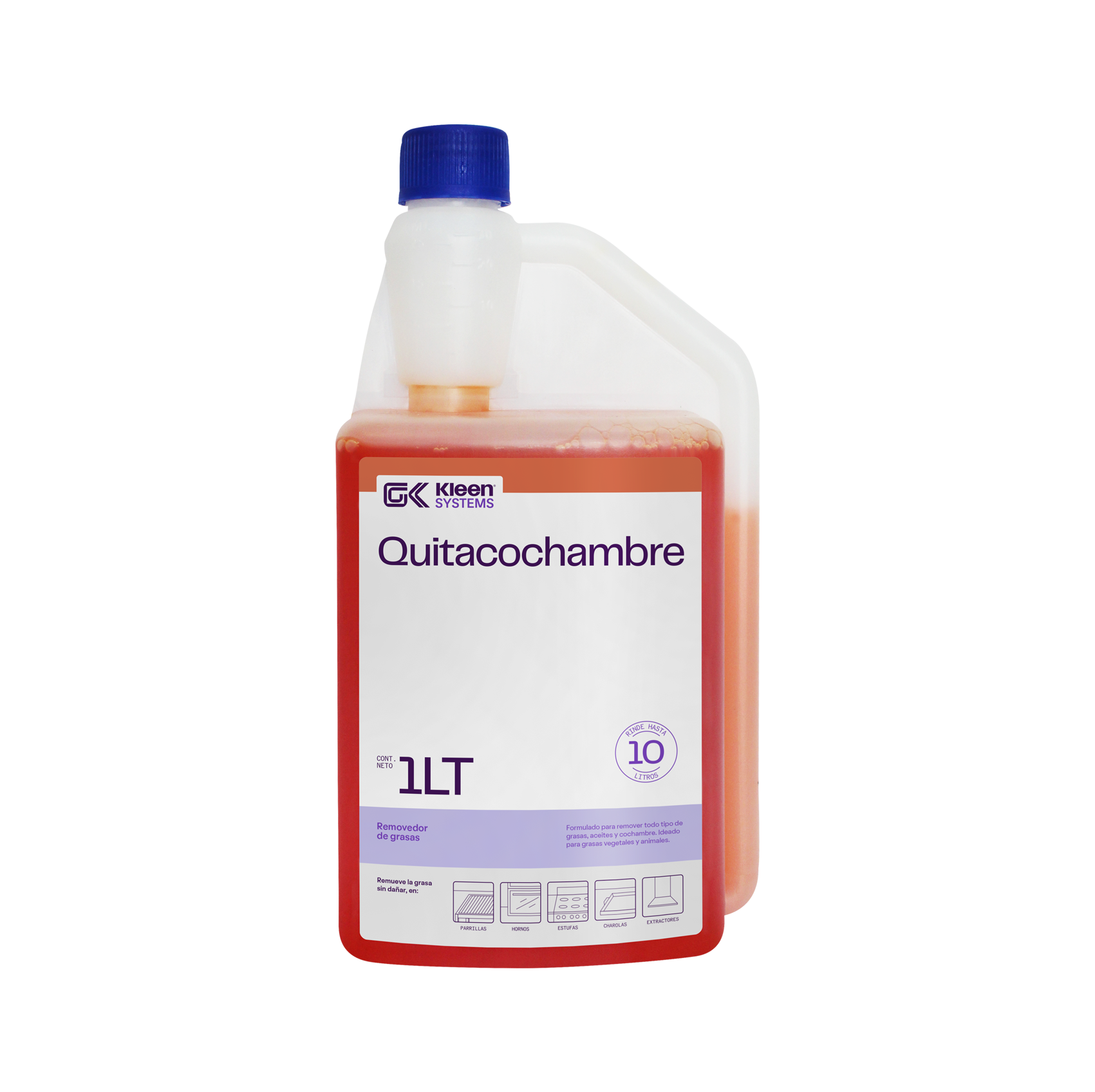 Gel Kleen Quita-Cochambre Concentrado para Cocinas Industriales