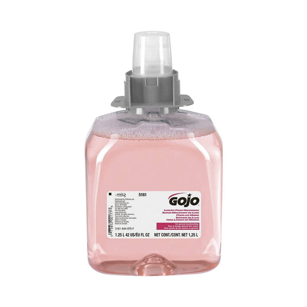 gojo-jabón-espuma-luxury-fmx12-1250ml-5161-04.jpg: Repuesto de jabón GOJO Luxury Foam Handwash de 1250 mL para dispensador FMX-12