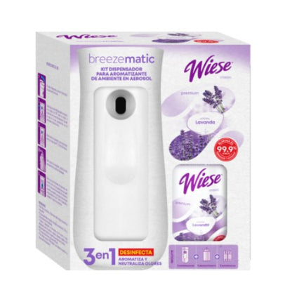 Kit Dispensador para Aromatizante de Ambiente en Aerosol Breeze Matic Wiese - Karlan ¡Marca la Limpieza!NBRDR07