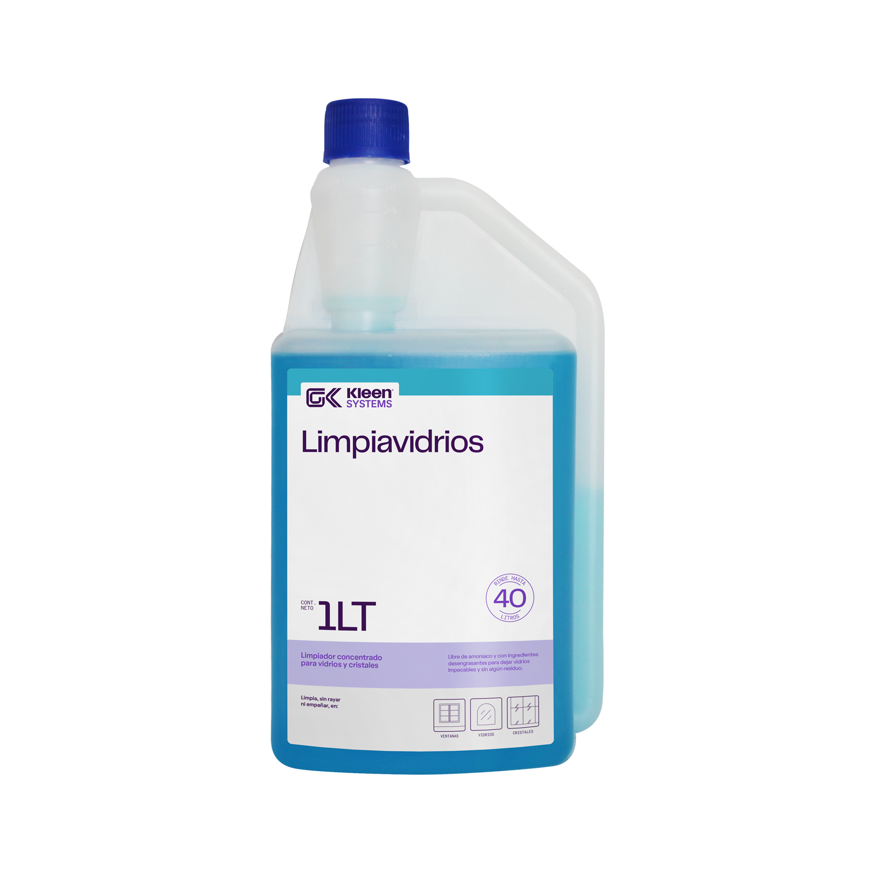 Limpiador Concentrado para Vidrios y Cristales Gel Kleen