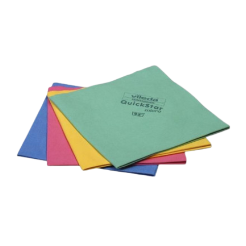 vileda-pro-microclean-plus-bayeta-multicolor.jpg: Paquete de bayetas MicroClean Plus de Vileda Professional en varios colores pastel