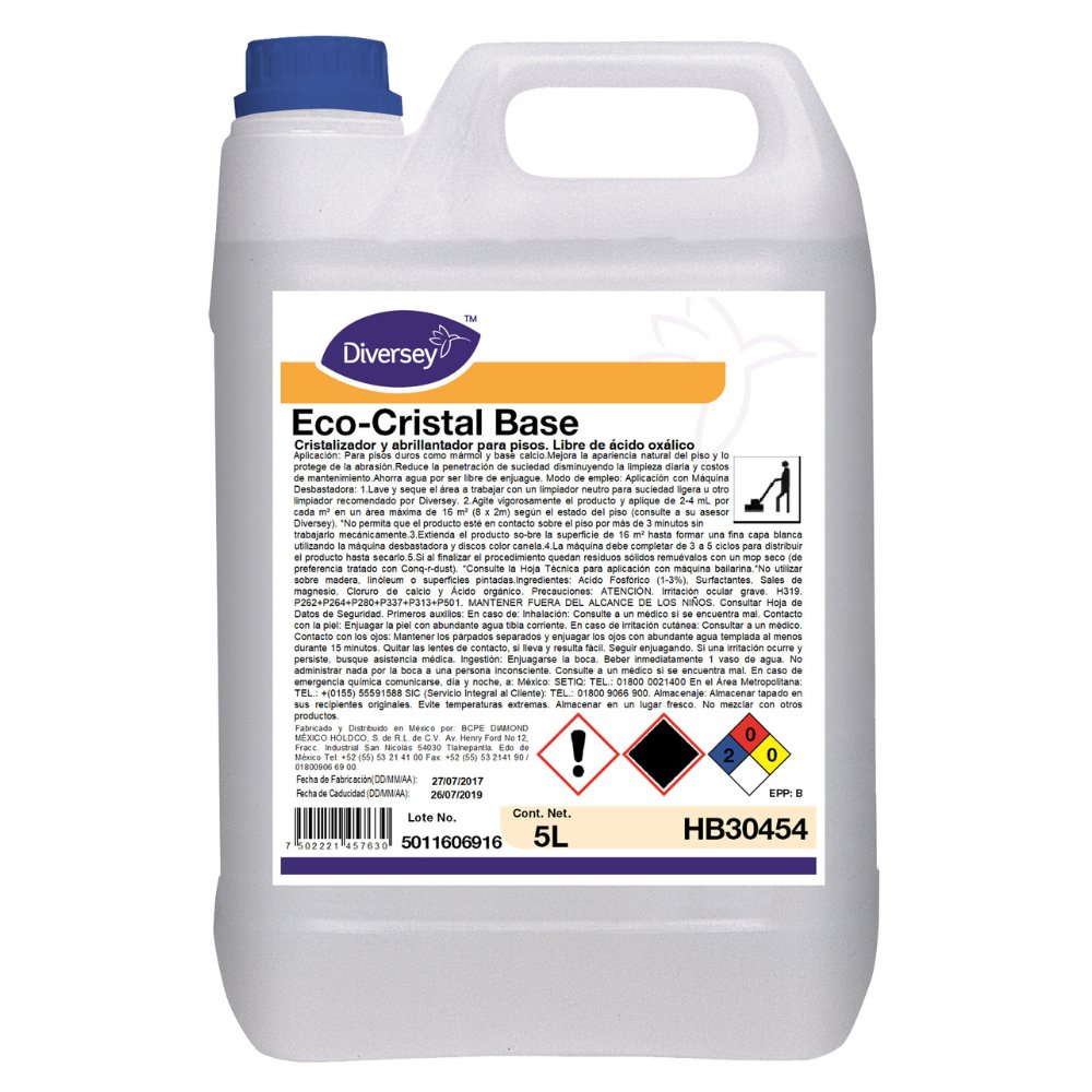 Diversey® Cuidado de Pisos Eco-Cristal Base (HB30454) - Karlan ¡Marca la Limpieza!HB30454