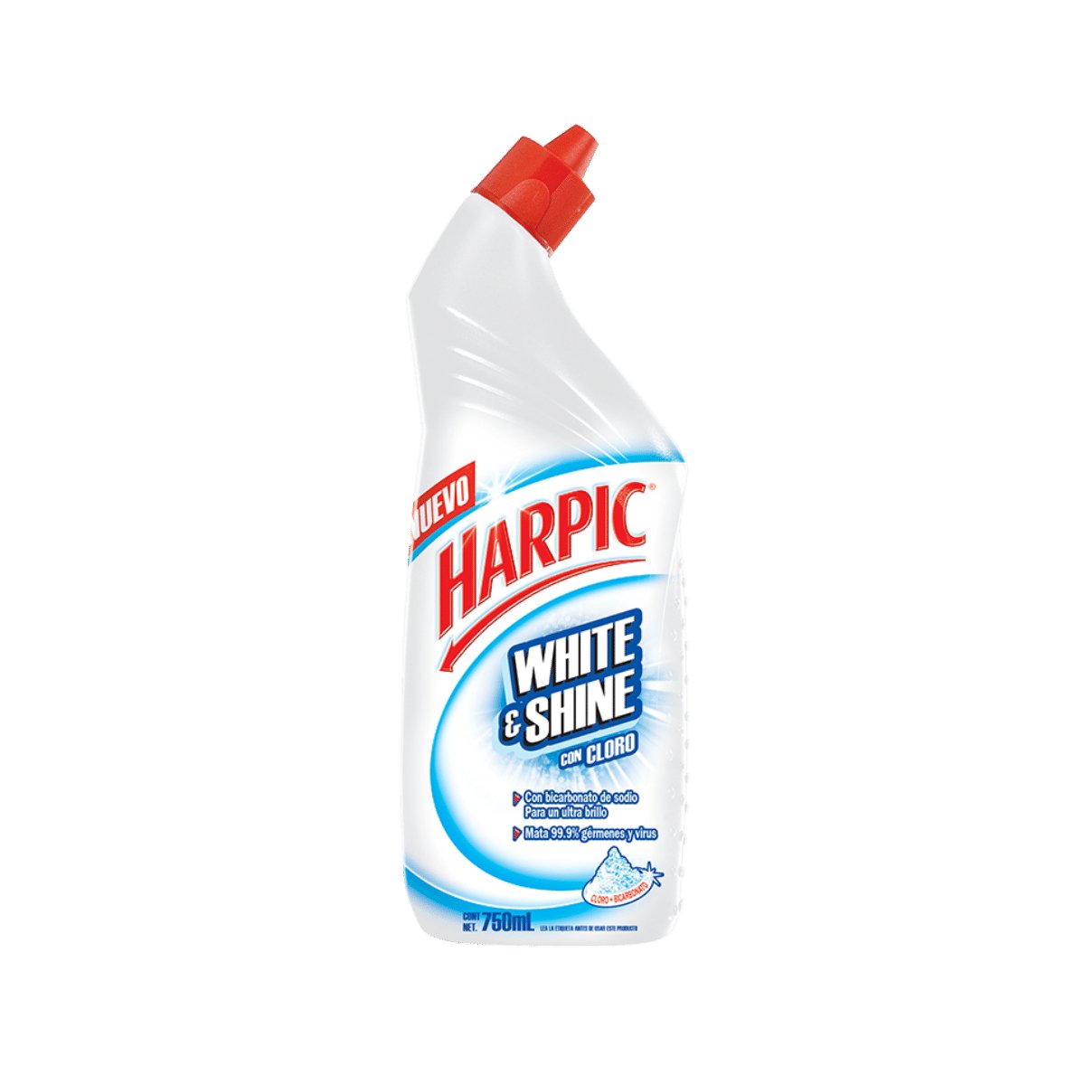 Harpic® White & Shine con Cloro, 750ml - Karlan ¡Marca la Limpieza!RB-3095803