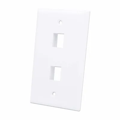 Tapa Int (Faceplate) 2 perforaciones color blanco